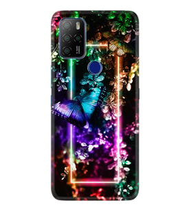 Omix X300 X500 X400 X600 X700 Kılıf Desemli Silikon Butterfly Neon 1684