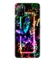 Omix X300 X500 X400 X600 X700 Kılıf Desemli Silikon Butterfly Neon 1684