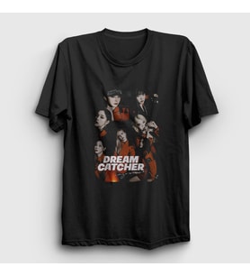Presmono Unisex Siyah Band K Pop Dreamcatcher T-Shirt