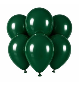 Koyu Yeşil Renk Lateks Pastel Balon (30 cm) - 6 Adet