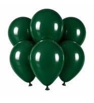 Koyu Yeşil Renk Lateks Pastel Balon (30 cm) - 6 Adet