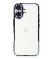 Newface Apple iPhone 16 Plus Kılıf Razer Lensli Silikon - Açık Mavi