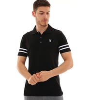 T8585 DEWBERRY ERKEK T-SHIRT-SİYAH-BEYAZ (Siyah - Beyaz)