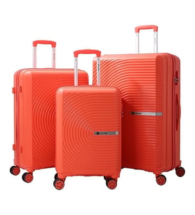 MÇS 3lü Set Kırılmaz Silikon Seyahat Valizi Bavulu V374 Mercan