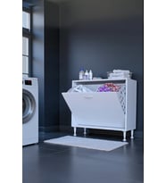 Eliusta Sare 80 cm Beyaz Sepetli Banyo Dolabı,Mutfak Dolabı 80x75x32,5 cm Oyuncak Sepeti Çok Amaçlı Dolap