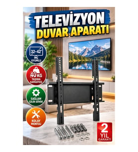 32–42 İnç LED TV Duvar Askı Aparatı – 40 kg Taşıma Kapasiteli Çelik Gövde
