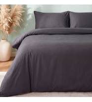 Soft Antrasit %100 Pamuklu Ranforce Çift Kişilik Nevresim Takımı – 4 Parça