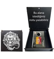 Galatasaray Lisanslı Sarı Kırmızı Anahtarlık Aslan Ahşap Kutulu