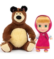 Masha ile Koca Ayı 20 Cm Peluş 12 Cm Bebek MHA21000