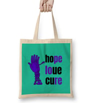 HOPE LOUE CURE CROHN'S & COLITIS AWARENESS Warrior Unbreakable Bez Çanta Uzun Saplı