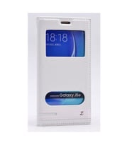 Galaxy J5 Kılıf Kapaklı Pencereli Kılıf (Beyaz)