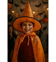 Hallowen pelerin şapka Turuncu Örümcek Ağlı