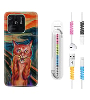 Xiaomi Redmi Note 7 8 9 Pro 10 2022 10 Pro 10S Kılıf Kablo Koruma Spiral Silikon Tablo Cat 1788