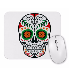 Renkli Ve Desenli Kuru Kafa Skull Mouse Pad