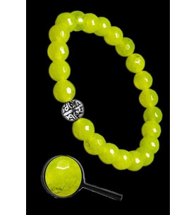 Sertifikalı Gümüş Aparatlı Fasetli Doğal Limon Kuvars Taşı Bileklik (Çok Renkli)