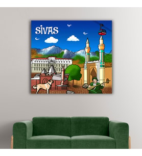 Sivas Tasarımlı Kanvas Tablo