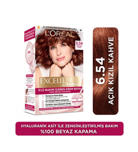 Loreal Excellence Creme Saç Boyası 6.54 Açık Kızıl Kahve