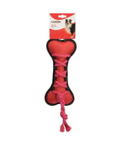 Camon Örgülü İpli Polyester Kemik Şeklinde Eğlenceli Köpek Oyuncağı 30 Cm