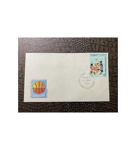 KÜBA 1984 KADIN BASKETBOL ÖN OLİMPİYATI İlk Gün Zarfı CUBA FDC 1984 PRE OLİMPİCA DE BALONCESTO FEM