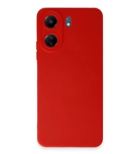 Newface Xiaomi Redmi 13C Kılıf Nano içi Kadife Silikon - Kırmızı