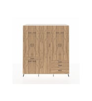 Kronos Dolap 11 Raflı 4 Çekmeceli 2 Askılı 220x59x243 Aytaşı-Çam/Çam