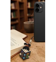 Miyuki Boncuk El Yapımı Kitap Okuyan Kız Telefon Çarmı - Charm (Çok Renkli)