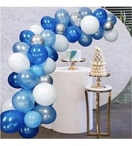 Beyaz Yeşil Gold Krom Yapraklı Balon Zincir Seti 102 Parça-