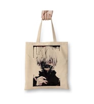 Tokyo Ghoul Ken Beyaz Bez Çanta Uzun Saplı Alışveriş Çantası Plaj Çantası