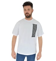 Erkek Baskılı Oversize Tişört 2380 BGL-ST02803 (Beyaz)