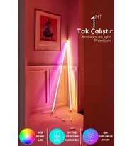 Şerit LED Rgb Led Strip Tube Light Abajur Uzaktan Kumandalı Işık Lamba Ampül aydınlatma Renkli ATUBE1