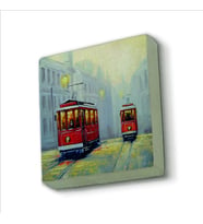 Nostaljik Tramvay Baskılı Doğaltaş  Magnet(KRT-050)