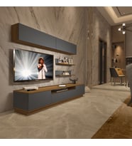 Decoraktiv Trendstyle 5S Mdf Tv Ünitesi Tv Sehpası - Pera Antrasit (Pera - Antrasit)