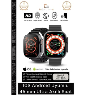 Watch 8 Ultra Series Ios Android Uyumlu Spor Sağlık Sensörlü 45mm Ultra Akıllı Saat