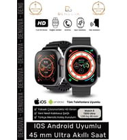 Watch 8 Ultra Series Ios Android Uyumlu Spor Sağlık Sensörlü 45mm Ultra Akıllı Saat