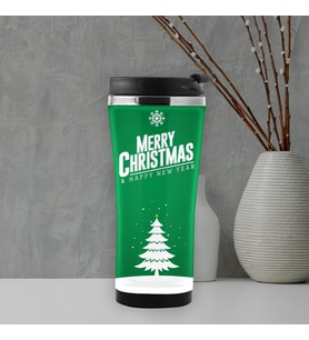 Yeni Yıl Hediyesi Termos Mug (Yeşil)