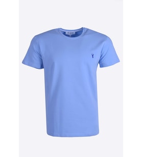 Erkek Kısa Kollu T-shirt (Mavi)