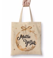 Mutlu Yıllar Bez Çanta Uzun Saplı