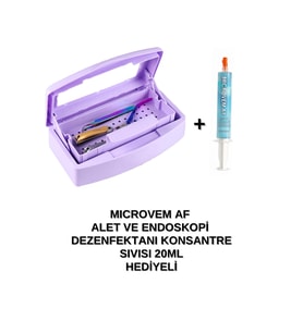Çift Bölmeli Manikür Pedikür Aletleri Sterilizasyon Kutusu ve Konsantre Dezenfektan Sıvısı Hediyeli
