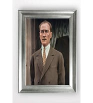 Gümüş Çerçeveli Atatürk Tablo a400