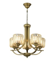 AVONNI AV-65226-5E Eskitme Kaplama Modern Avize E27 Metal Kristal 55cm