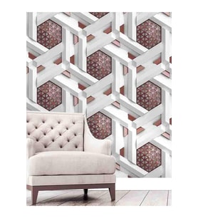 
Dreamwall 3D Geometrik Petek Izgara Desenli Tekstil Duvar Kağıdı (Çok Renkli)