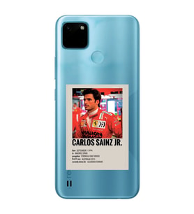 Realme C21Y/C25Y Uyumlu Carlos Sainz Desenli Şeffaf Telefon Kılıfı