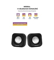 Sprange SR-PN99 2W*2 USB 2.0 + 3.5mm 5V PC Bilgisayar Hoparlör Siyah