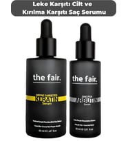 the fair. Leke Karşıtı Cilt Serumu ve  Keratin Kırılma Karşıtı Vegan Saç ve Cilt Bakım Seti