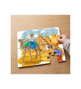Piramitlerdeki Anılar Tasarımlı 24 Parça Ahşap Çocuk Puzzle MPK0123