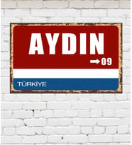 Dekoratif Şehir Plaka Retro Tablo MDF Ahşap Tablo - 09