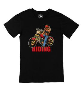 Riding Motor Siyah Tişört
