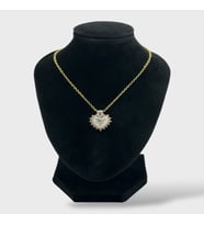 Arnes Jewelry Çelik Zirkon Taşlı Kalpli Kolye