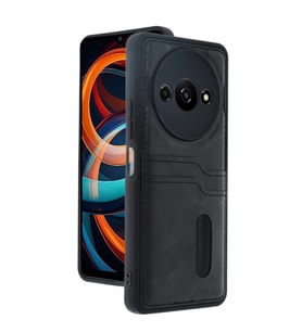 Xiaomi Redmi A3 4g Kılıf Sara Kartvizitli Deri Kılıf - Siyah