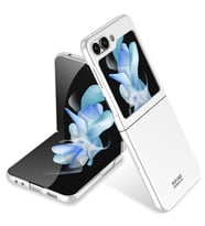 Vendas Samsung Galaxy Z Flip 5 Uyumlu Kıpta Serisi Darbe Dirençli Sert PC Arka Kapak (Gümüş)
